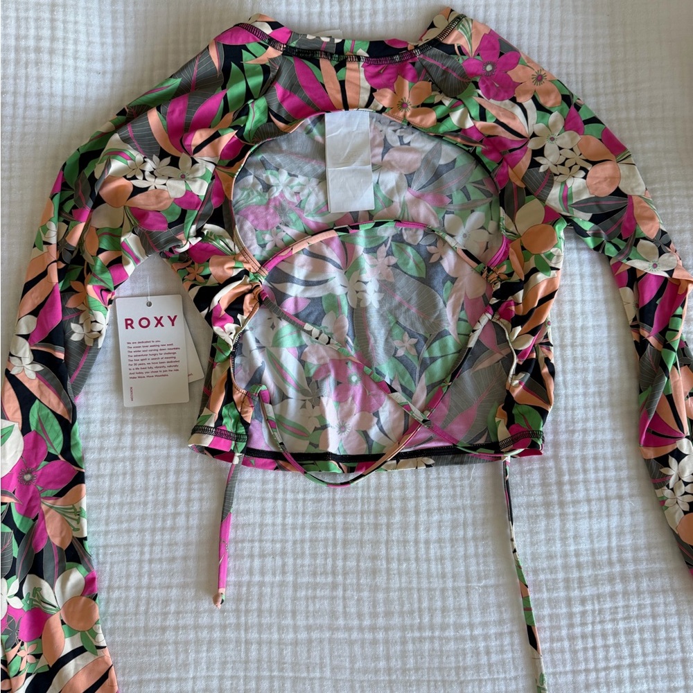 Roxy Women's Floral Swim Surf Suit Top
